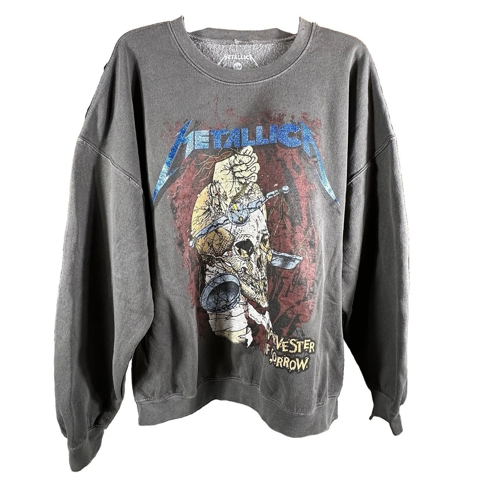 Metallica Harvester Sorrow Tour Dates 1988 Vtg Distressed Small Oversized Rare